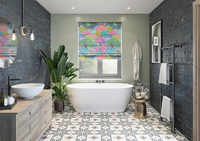 Kolkata Velvet, Rainbow - Motorised Roman Blind - Image 8
